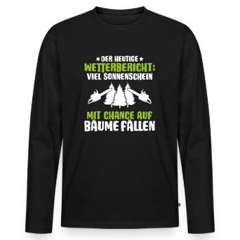 Forstwirt Forstwirtschaft Waldfacharbeiter Wald - Männer Premium Bio Langarmshirt - Schwarz - Vorne - Nico (187cm)