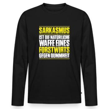 Forstwirt Forstwirtschaft Waldfacharbeiter Wald - Männer Premium Bio Langarmshirt - Schwarz - Vorne - Nico (187cm)