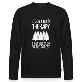 Forester Forestry Forester Forest Worker Forest - Men's Premium Organic Long Sleeve Shirt - black - Front - Nico (187cm)
