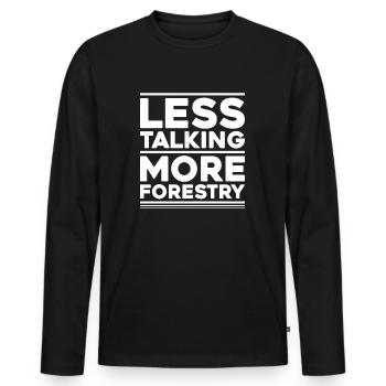Forester Forestry Forester Forest Worker Forest - Men's Premium Organic Long Sleeve Shirt - black - Front - Nico (187cm)