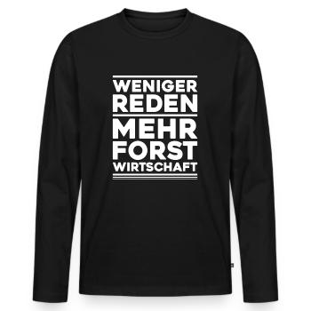 Förster Forstwirtschaft Forester Waldarbeiter Wald - Männer Premium Bio Langarmshirt - Schwarz - Vorne - Nico (187cm)