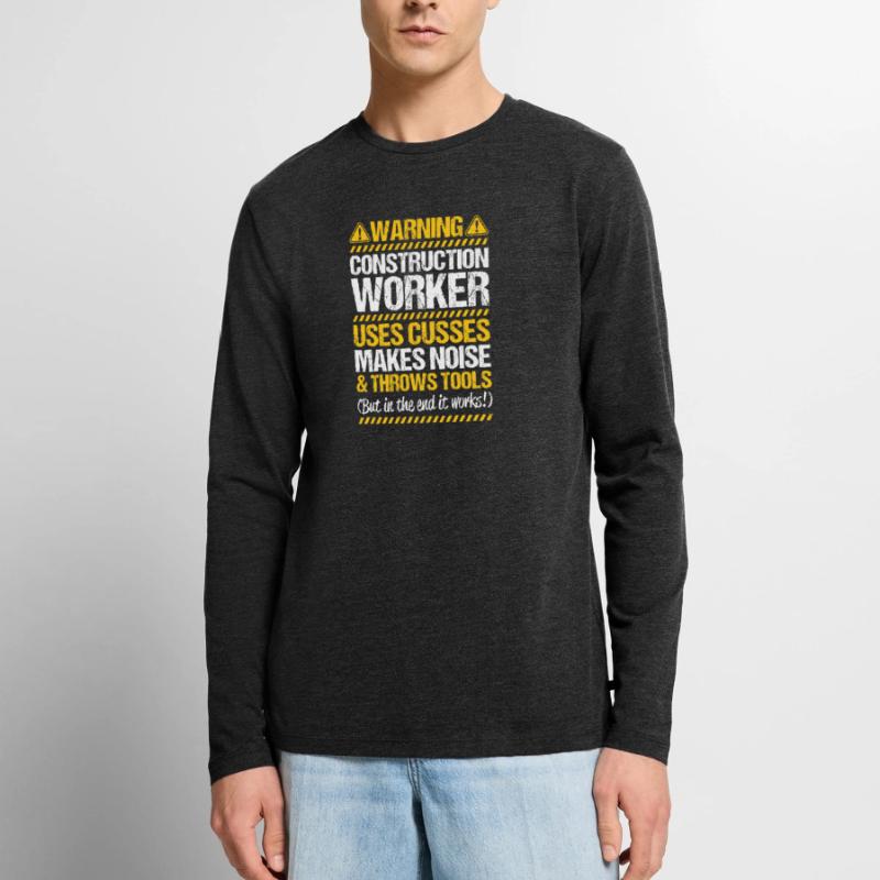 Construction worker Construction construction trade Construction profession Mason Men's Premium Organic Long Sleeve Shirt