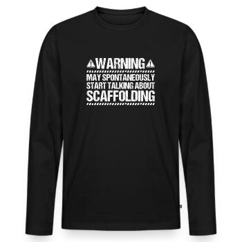 Échafaudage Échafaudage Échafaudage Échafaudage - T-shirt manches longues Premium bio Homme - noir - Devant - Nico (187cm)
