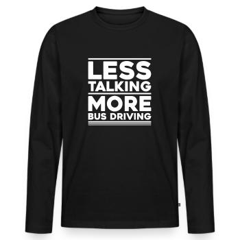 Busfahrer Bus Driver Busman Schulbusfahrer - Männer Premium Bio Langarmshirt - Schwarz - Vorne - Nico (187cm)