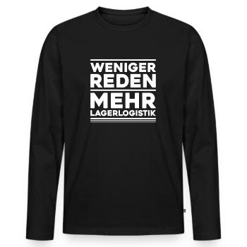 Fachkraft für Lagerlogistik Warehouse Worker Lager - Männer Premium Bio Langarmshirt - Schwarz - Vorne - Nico (187cm)
