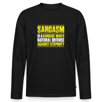 Specialist for recycling and waste management - Men's Premium Organic Long Sleeve Shirt - black - Front - Nico (187cm)