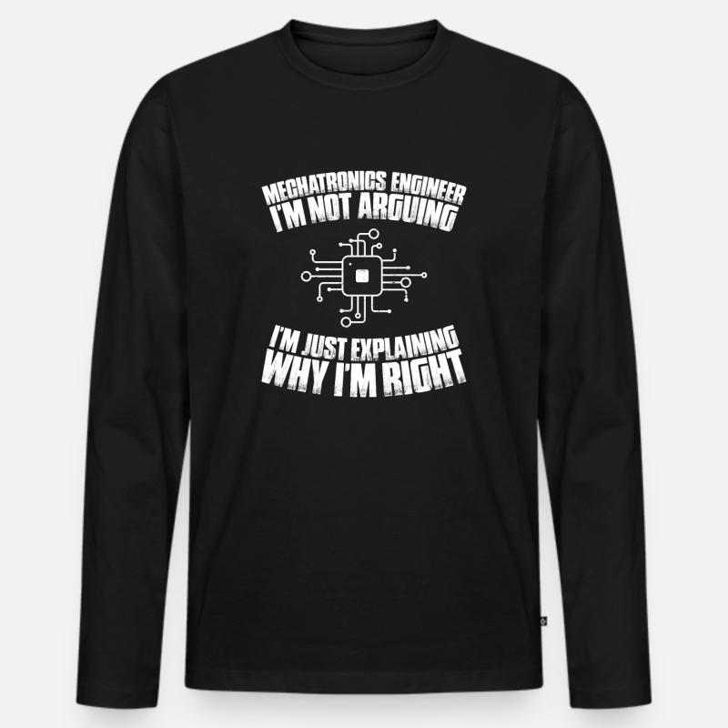 Mechatroniker Mechatronik Mechatronics Engineer - Männer Premium Bio Langarmshirt - Schwarz