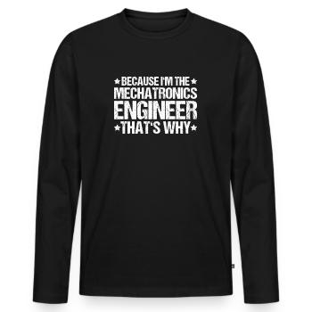 Mechatroniker Mechatronik Ingénieur mécatronique - T-shirt manches longues Premium bio Homme - noir - Devant - Nico (187cm)