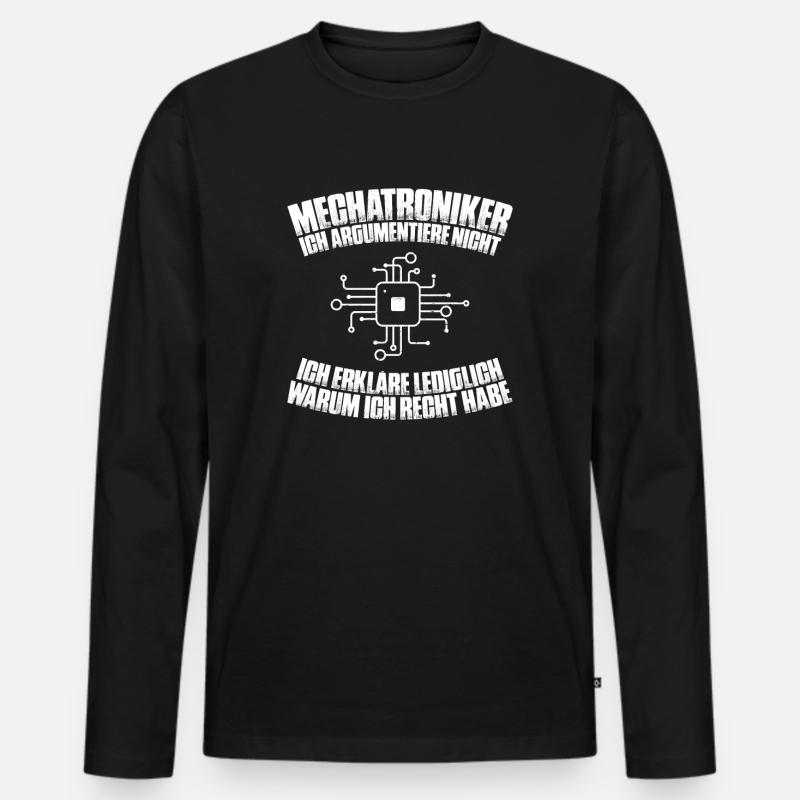 Mechatroniker Mechatronik Mechatronics Engineer - Männer Premium Bio Langarmshirt - Schwarz