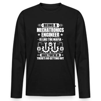 Mechatroniker Mechatronik Mechatronics Engineer - Männer Premium Bio Langarmshirt - Schwarz - Vorne - Nico (187cm)