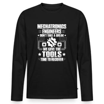 Mechatroniker Mechatronik Ingénieur mécatronique - T-shirt manches longues Premium bio Homme - noir - Devant - Nico (187cm)