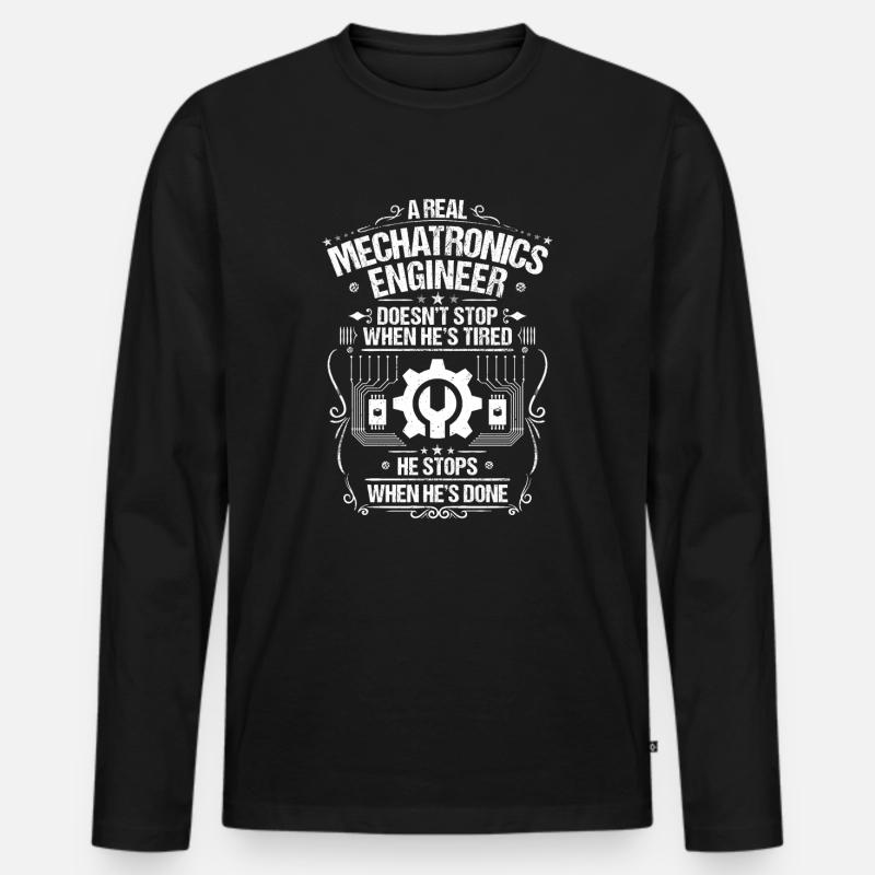 Mechatroniker Mechatronik Mechatronics Engineer - Men's Premium Organic Long Sleeve Shirt - black