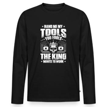 Mechatroniker Mechatronik Ingénieur mécatronique - T-shirt manches longues Premium bio Homme - noir - Devant - Nico (187cm)