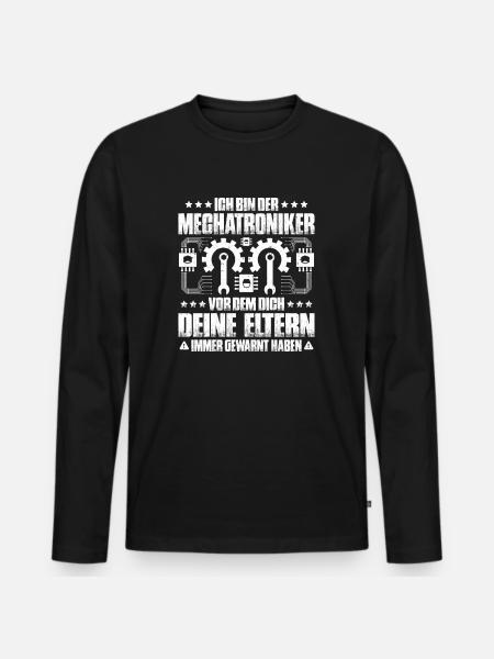 Mechatroniker Mechatronik Mechatronics Engineer - Männer Premium Bio Langarmshirt - Schwarz