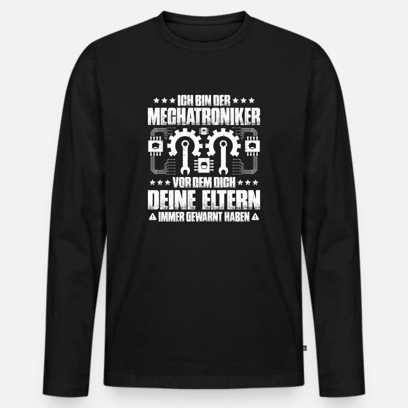 Mechatroniker Mechatronik Mechatronics Engineer - Männer Premium Bio Langarmshirt - Schwarz