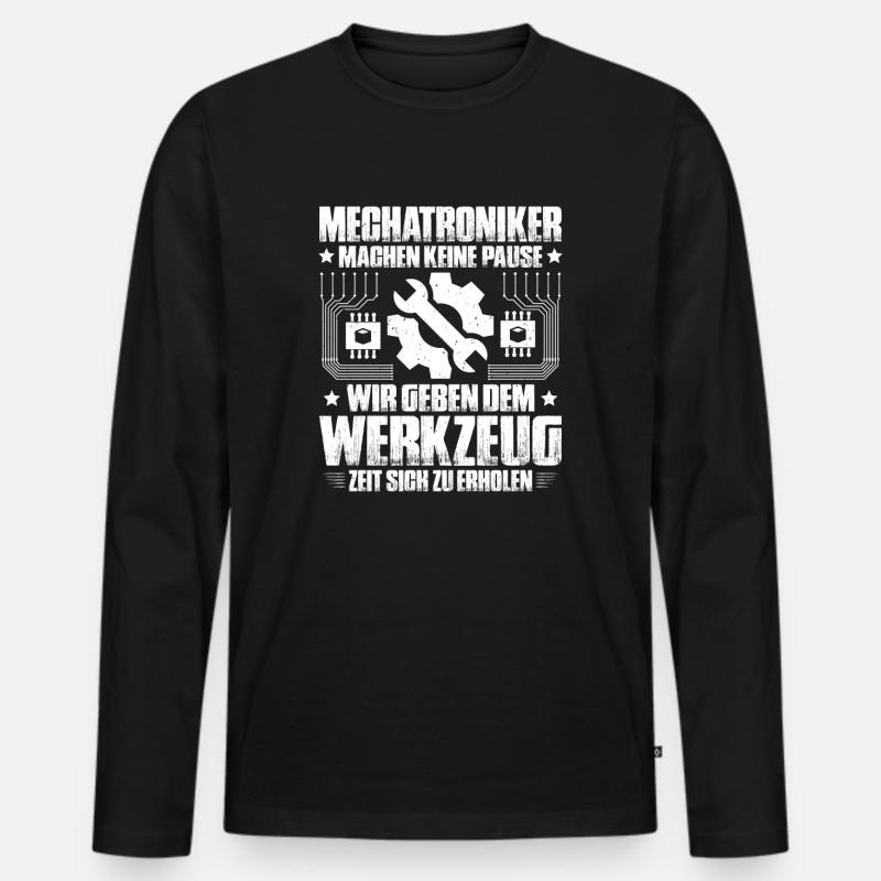 Mechatroniker Mechatronik Mechatronics Engineer - Männer Premium Bio Langarmshirt - Schwarz