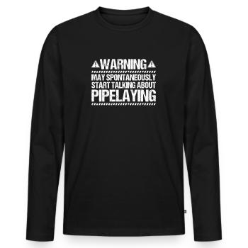 Pipeline Constructor Pipeline Construction Pipelayer - Men's Premium Organic Long Sleeve Shirt - black - Front - Nico (187cm)