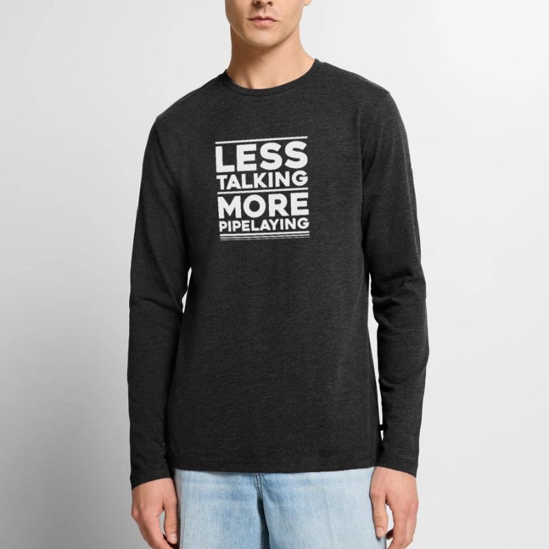 Pipeline Constructor Pipeline Construction Pipelayer Men's Premium Organic Long Sleeve Shirt
