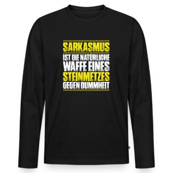 Steinmetz Steinbildhauer Stonemason Stone Mason - Männer Premium Bio Langarmshirt - Schwarz - Vorne - Nico (187cm)