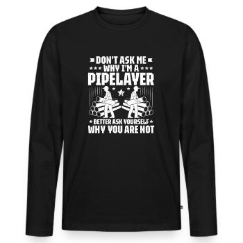 Pipeline Constructor Pipeline Construction Pipelayer - Men's Premium Organic Long Sleeve Shirt - black - Front - Nico (187cm)