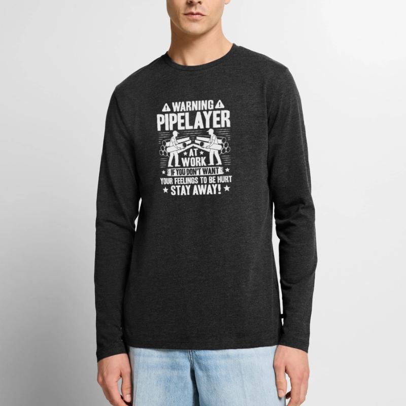 Pipeline Constructor Pipeline Construction Pipelayer Men's Premium Organic Long Sleeve Shirt