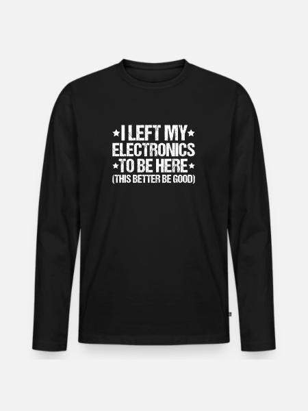 Electronics Electrician Electrician Lineman - Men's Premium Organic Long Sleeve Shirt - black