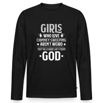 Schornsteinfeger Kaminkehrer Ramoneur - T-shirt manches longues Premium bio Homme - noir - Devant - Nico (187cm)