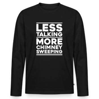 Schornsteinfeger Kaminkehrer Ramoneur - T-shirt manches longues Premium bio Homme - noir - Devant - Nico (187cm)