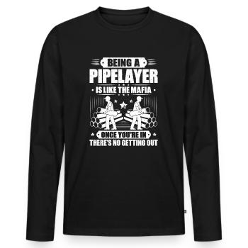 Pipeline Constructor Pipeline Construction Pipelayer - Men's Premium Organic Long Sleeve Shirt - black - Front - Nico (187cm)