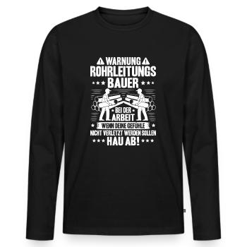 Pipeline Constructor Pipeline Construction Pipelayer - Men's Premium Organic Long Sleeve Shirt - black - Front - Nico (187cm)