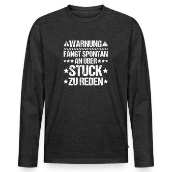 Stuckateur Plasterer Stukkateur Gipser Verputzer - Männer Premium Bio Langarmshirt - Anthrazit meliert - Vorne - Nico (187cm)