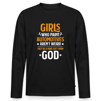 Peintre de véhicules Peintre automobile - T-shirt manches longues Premium bio Homme - noir - Devant - Nico (187cm)