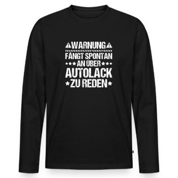 Peintre de véhicules Peintre automobile - T-shirt manches longues Premium bio Homme - noir - Devant - Nico (187cm)