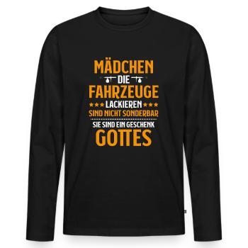 Fahrzeuglackierer Lackierer Automotive Painter - Männer Premium Bio Langarmshirt - Schwarz - Vorne - Nico (187cm)