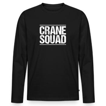 Kranführer Kranfahrer Kran Crane Operator - Männer Premium Bio Langarmshirt - Schwarz - Vorne - Nico (187cm)
