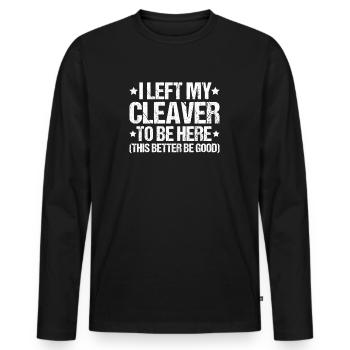 Boucher boucher boucher - T-shirt manches longues Premium bio Homme - noir - Devant - Nico (187cm)