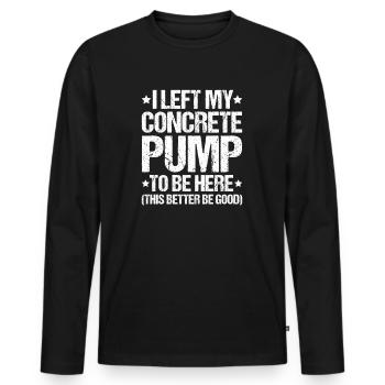 Travailleur du béton Travailleur du béton armé - T-shirt manches longues Premium bio Homme - noir - Devant - Nico (187cm)
