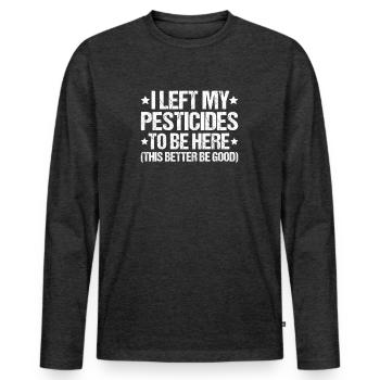 Schädlingsbekämpfer Kammerjäger Exterminator - Männer Premium Bio Langarmshirt - Anthrazit meliert - Vorne - Nico (187cm)
