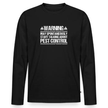 Schädlingsbekämpfer Kammerjäger Exterminator - Männer Premium Bio Langarmshirt - Schwarz - Vorne - Nico (187cm)