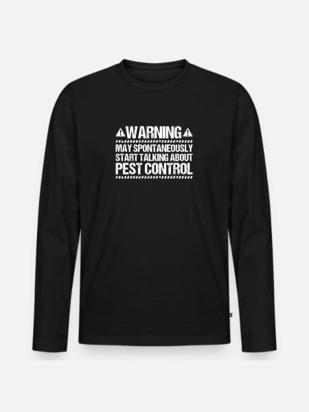 Schädlingsbekämpfer Kammerjäger Exterminator - Männer Premium Bio Langarmshirt - Schwarz
