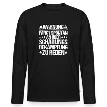 Schädlingsbekämpfer Kammerjäger Exterminator - Männer Premium Bio Langarmshirt - Schwarz - Vorne - Nico (187cm)