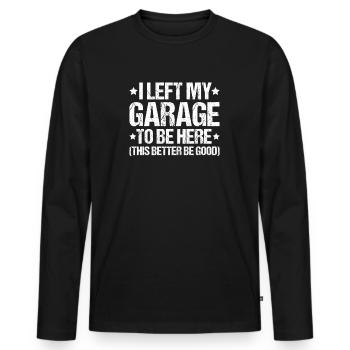 Ingénieur en mécatronique automobile Mécanicien automobile Mécanicien automobile - T-shirt manches longues Premium bio Homme - noir - Devant - Nico (187cm)