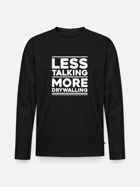 Drywall fitter Drywaller - Men's Premium Organic Long Sleeve Shirt - black