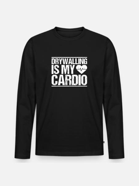 Drywall fitter Drywaller - Men's Premium Organic Long Sleeve Shirt - black