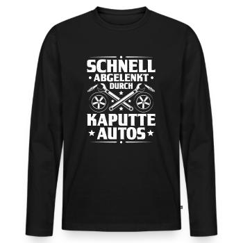 KFZ-Mechatroniker Car Mechanic Auto Mechanic - Männer Premium Bio Langarmshirt - Schwarz - Vorne - Nico (187cm)
