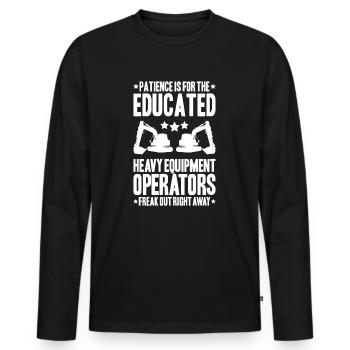 Baggerfahrer Baggerführer Heavy Equipment Operator - Männer Premium Bio Langarmshirt - Schwarz - Vorne - Nico (187cm)