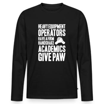 Baggerfahrer Baggerführer Heavy Equipment Operator - Männer Premium Bio Langarmshirt - Schwarz - Vorne - Nico (187cm)