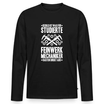Feinwerkmechaniker Precision Machinist - Männer Premium Bio Langarmshirt - Schwarz - Vorne - Nico (187cm)