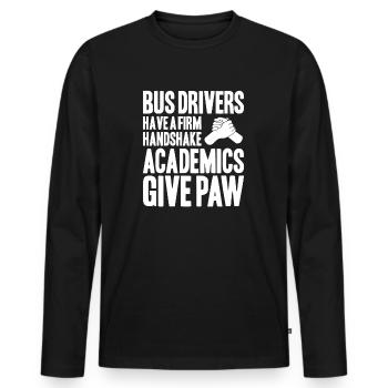 Bus Driver Bus Driver Busman School Bus Driver - Men's Premium Organic Long Sleeve Shirt - black - Front - Nico (187cm)