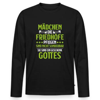 Friedhofsgärtner Friedhof Cemetery Gardener - Männer Premium Bio Langarmshirt - Schwarz - Vorne - Nico (187cm)